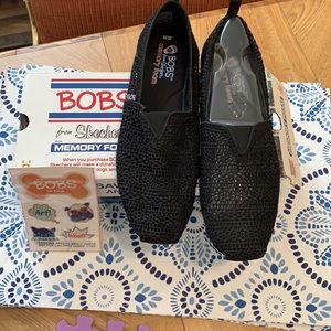 Bobs black memory foam slip on